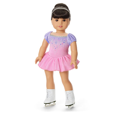 American Girl, Truly Me, Spin in Style Figure-Skating Outfit, Doll Clothes, for 18-inch Dolls, 4pcs, Ages 6+