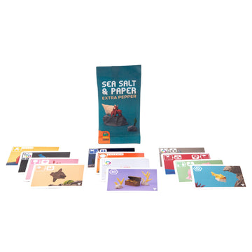 Pandasaurus Games Sea Salt & Paper: Extra Pepper Card Game Expansion - Add 12 Effect Cards for Dynamic New Rules and Surprising Twists for Kids