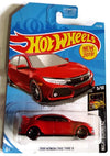 Hot Wheels 2019 Nightburnerz 5/10 - Red 2018 Honda Civic Type R #171/250 - U.S. Mainline Card