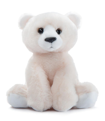 The Petting Zoo Polar Bear Stuffed Animal Plushie, Gifts for Kids, Wild Onez Wildlife Animals, Polar Bear Plush Toy 9 inches