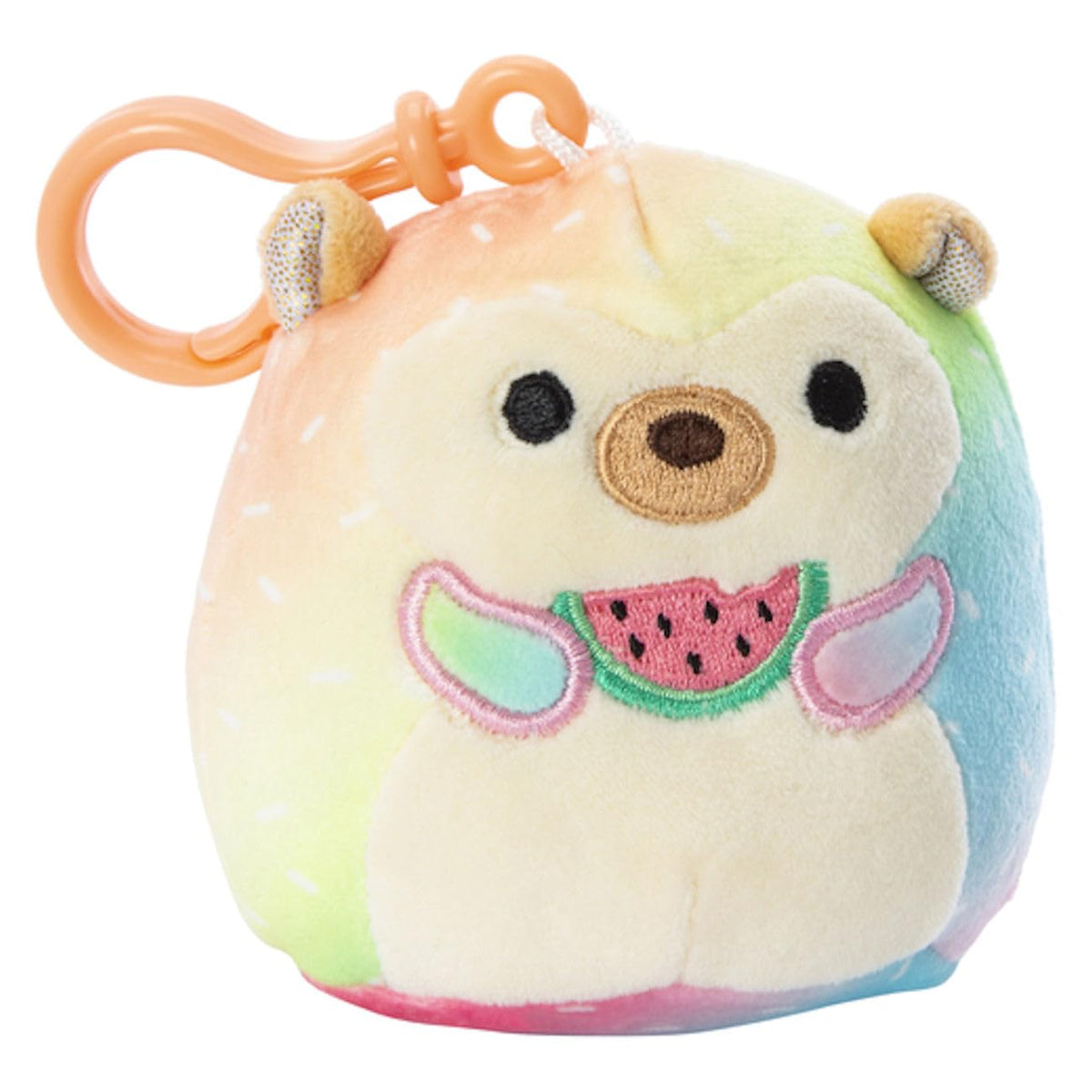 Squishmallow 3.5 Inch Bowie The Hedgehog with Watermelon Plush Clip