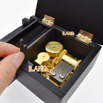 iLAND Piano Music Box & Miniature Violin w/Giftbox, 1/12 Scale Accessories of Dollhouse Piano Room with Timeless Melody The Castle in The Sky