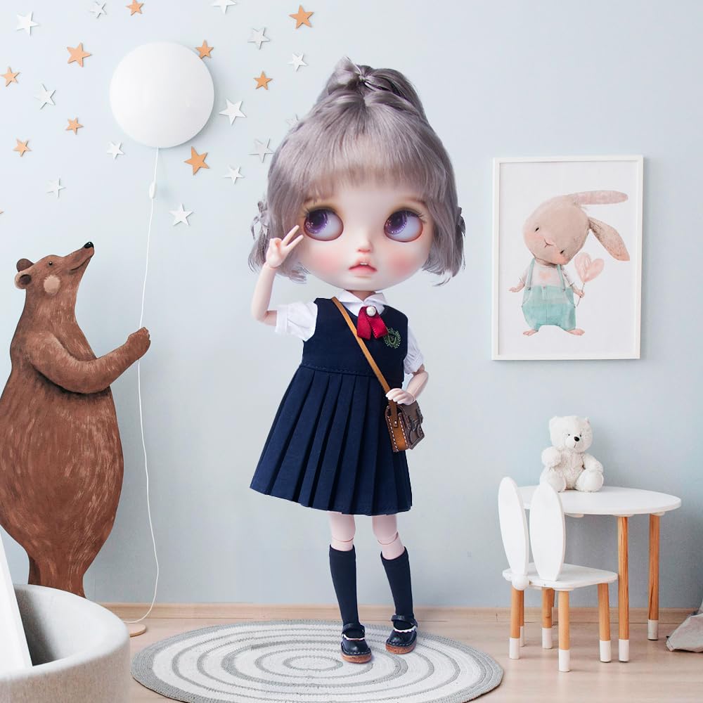 XiDonDon BJD Doll Clothes Shirt Vest Skirt for Blyth Ymy Licca Azones Ob24 Ob27 Doll Accessories Toys (Set3)(Only Clothes)