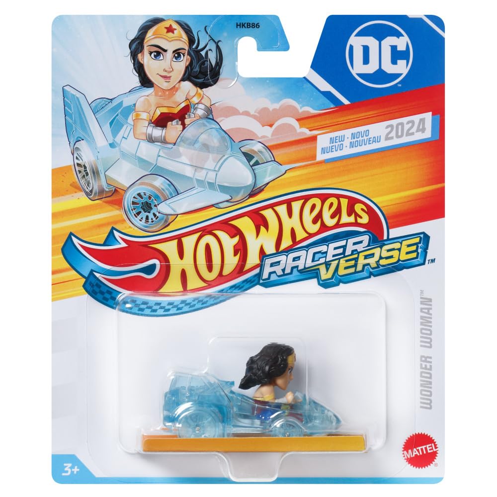 Hot Wheels RacerVerse DC Wonder Woman 1:64 Scale Toy Car Optimized Track