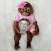 Wamdoll 20 inches 50CM Realistic Reborn Monkey Baby Dolls Weighted Body Very Soft Silicone Vinyl Lifelike Collectible Flexible Doll Feel Real