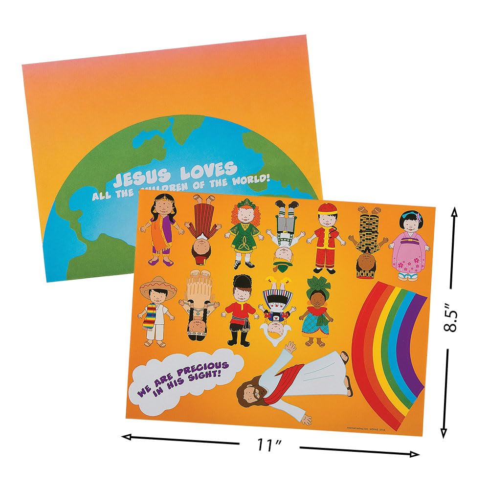 Fun Express Jesus & The Children Magnet Craft Kit - DIY Christian Craft Kids - Perfect Sunday School Church Events Religious Education & Home