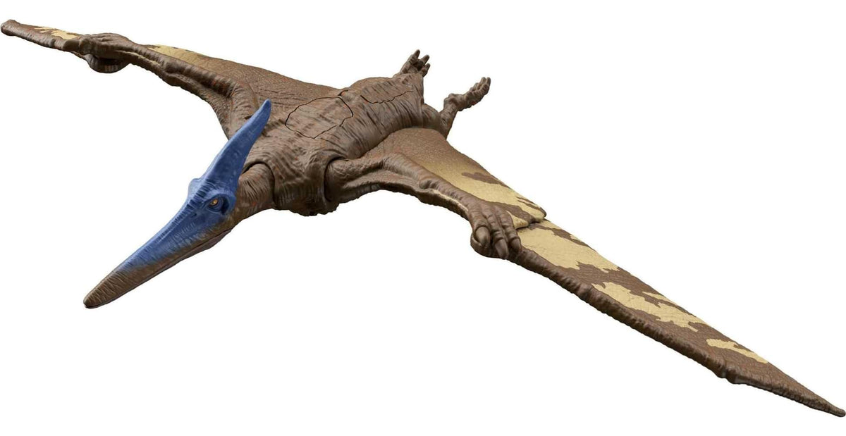 Mattel Jurassic World Dominion Roar Strikers Dinosaur Action Figure with Roaring Sound & Attack Action, Pternanodon Dino Toy Includes Downloadable App