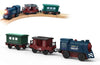 Battery Operated Train for Wooden Track, 3Pcs Motorized Train Toy for 3 4 5+Years Old Boy Girl Toddlers, Electric Trains Compatible with Thomas