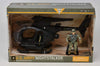 US Army Night Stalker Black Military Action Combat Attack Helicopter Toy with Pilot Soldier Figure, Light and Sound Army Copter for Boys, Kids