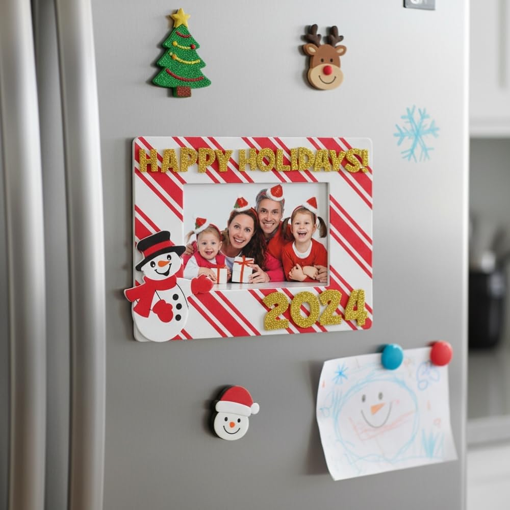 Dated Happy Holidays Picture Frame Craft Kit -12 - Crafts for Kids and Fun Home Activities