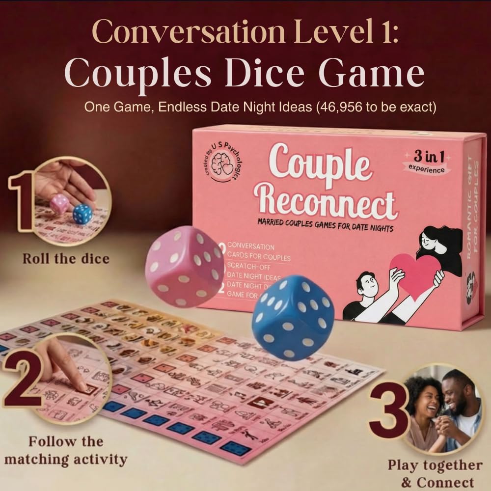 Life Sutra Couple Reconnect 3 in 1 Game - 200 Classsic Conversation Cards, 100 Scratch Off Date Adventures and Endless Date Nights Combinations