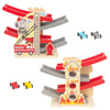 Wooden Car Ramp Toy Set,Car Toys for 1 2 Year Old Boy Birthday Gifts?Montessori Toddler Race Car Ramp Racer with 4 Mini Cars?Vehicle Playset