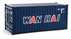 Walthers SceneMaster HO Scale Model of Wan Hai (Blue, White, red A Lettering) 20' Corrugated Container,949-8066
