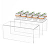 Sezanrpt Acrylic Shelf Riser 12x5.5x5 pack of 2, Countertop Acrylic Display Storage Organizer for Funko Pop Figure, Cosmetics, Bags, Shoes, Toys