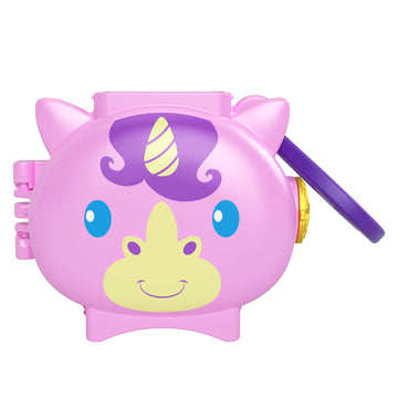 Mattel Polly Pocket Pet Connects Unicorn Micro Playset Figurine + Animal + Accessory