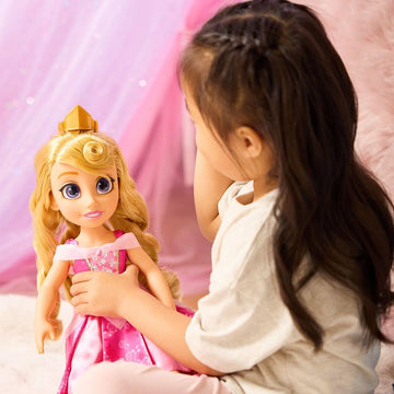 Disney Store Official Aurora Once Upon a Story Doll - Disney Princess Toys Featuring Reflective Eyes with 3D Pupil and Iris, Detailed Costume, Hair