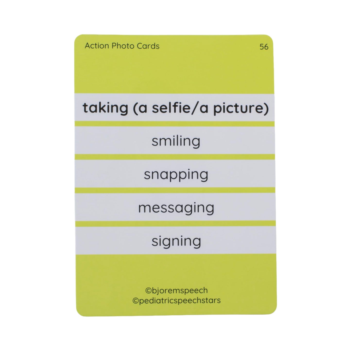 Bjorem Speech® Action Photo Cards - Engaging Speech Therapy Tool for Verb Recognition and Language Development - 50 Diverse and Educational Cards