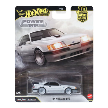 Hot Wheels Premium Car Culture Vehicle 84 Mustang SVO American Sports Car Premium Collection 1:64 Scale Metal/Metal Construction with Real Riders
