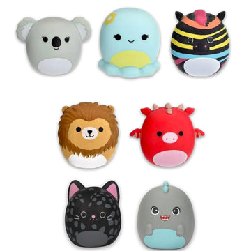 Squishmallows Squooshems Fantasy Squad Set - Bundle with 3 Mystery Squad Mini Squishy Toy Blind Bags Plus Stickers, More | Mini Squishmallows