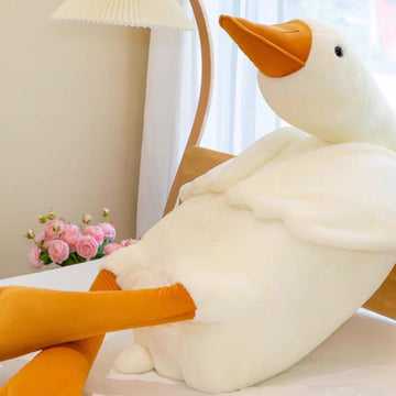 Ryttir Giant Goose Plush - 35" Extra Soft Goose Stuffed Animal Hugging Pillow with Rotund Belly,Safety Nursery Decor & Sensory Comfort Toy,Cuddle
