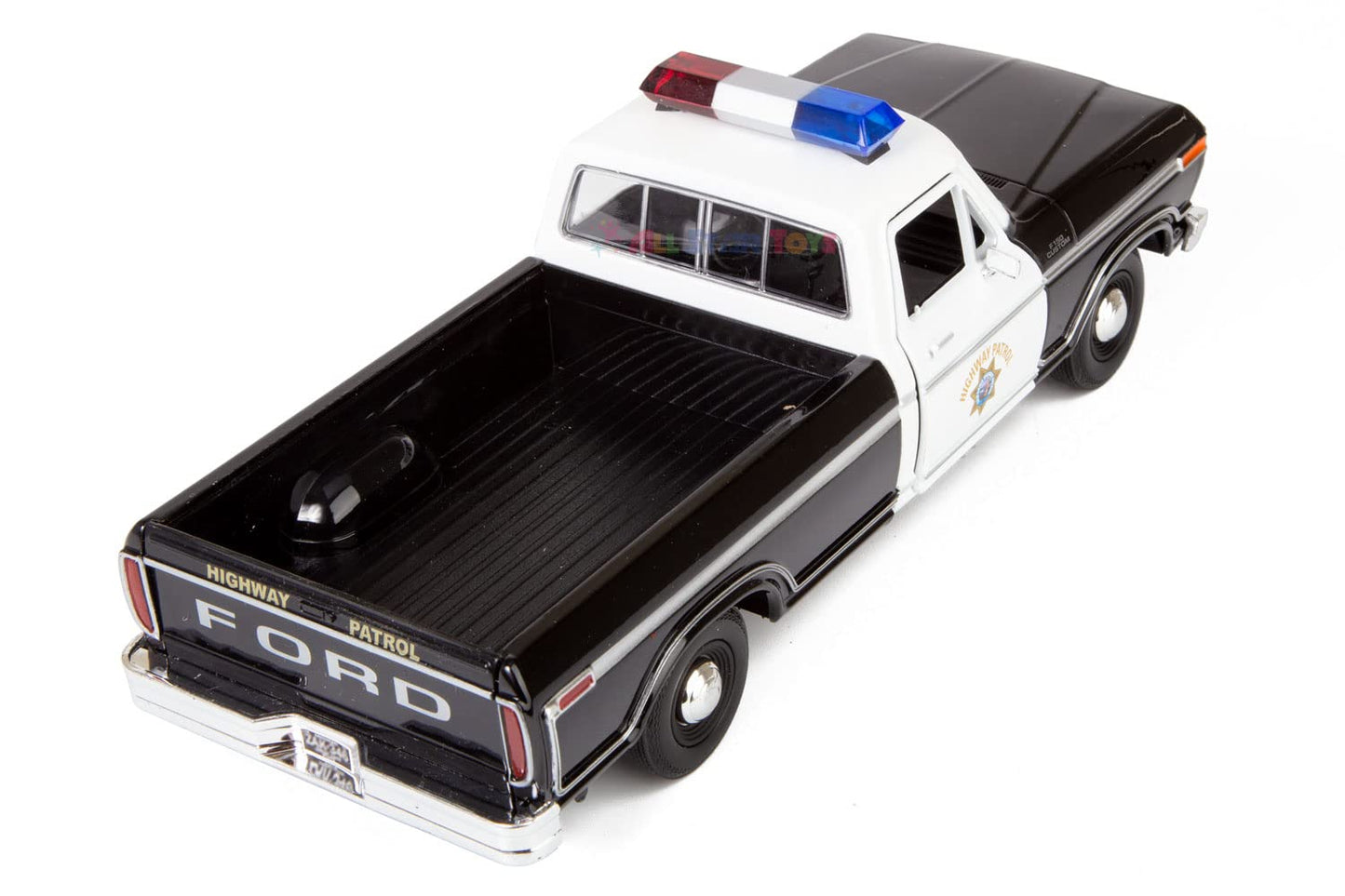 Motormax All Star Toys Exclusive 1979 F-150 California Highway Patrol CHP Police Pickup Truck 1:24 Diecast Law Enforcement Model Car 76987