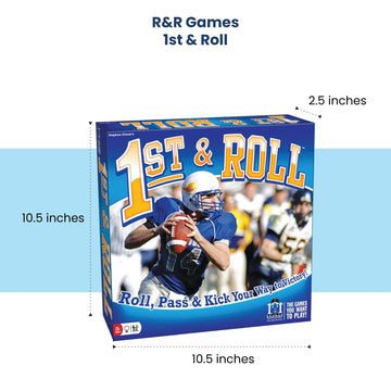 R&R Games 1st & Roll, Football Board Game for Adults and Kids, 2-4 Players, Ages 14+, Ideal for Family Night