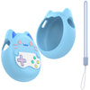 Geiomoo Silicone Cover for Tamagotchi Paradise Case Interactive Virtual Pet, Soft Flexible Scratch Resistant Protective with Lanyard (Blue)