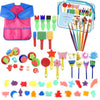 Paint Sponges for Kids,52pcs Early Learning Toddlers Sponge Paint Brushes Stamps Foam Art Craft Drawing Tools for Toddlers