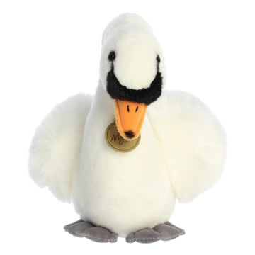 Aurora® Realistic Miyoni® Swan Stuffed Animal - Lifelike Details Make a Cherished Companion - Perfect for Decorating Bedrooms or Classrooms - White