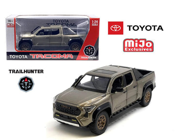 MiJo Exclusives Toyota Tacoma Trailhunter Diecast Model, 1:24 Scale, Black, 2025 (Bronze)