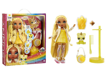 Rainbow HIGH Fashion Doll with Slime & Pet - Sunny (Yellow) - 28cm Twinkle Doll with Shining Deer, Magic Pet and Fashion Accessories - Children's Toy