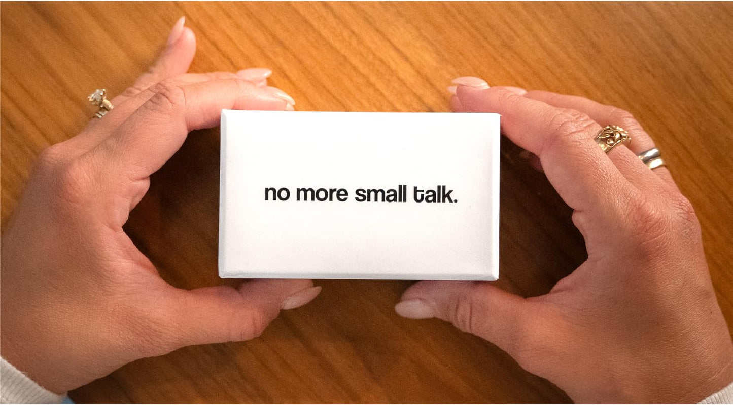 NO MORE SMALL TALK: Quotes & Questions for Meaningful Connections - Conversation Card Game by Nicholas John