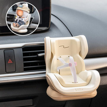 Labubu Compatible Car Safety Seat Model - OB11 Doll Display Stand for Vehicle or Desktop Decoration, Collectible Toy Accessories (Pink&Blue)