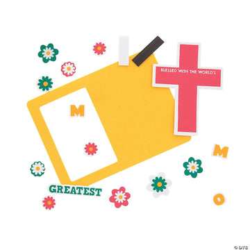 Fun Express Religious Mother’s Day Picture Frame Magnet Craft Kit - Makes 12 - DIY Craft Gifts for Kids