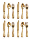 Dolls House Miniature Tableware Gold Cutlery Set 332