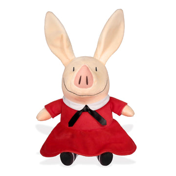 YOTTOY Olivia the Pig Plush Doll - Olivia Stuffed Animal Inspired by the Olivia Books by Ian Falconer, Soft 11 Inch Storybook Pig Plush Toy with Red