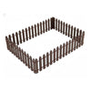 35 Inches Brown Mini Fairy Garden Fence, Micro Landscape Miniature Ornaments for Dollhouse, Crafts, Diorama Project, Plant Pot DIY