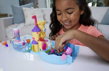 Polly Pocket Aquarium with Underwater Theme, 2 Bubble-Making Features, Pool, Micro Polly & Mermaid Doll, Bubble Solution & 18 Accessories, Pop & Swap