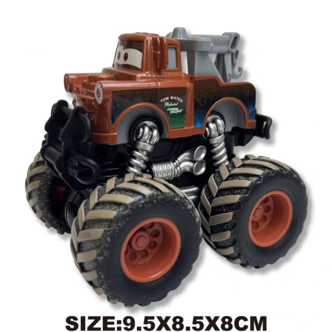 LATUROP 1/55 Mini Giant Wheels Set 1 Pack, Movie Car Toy 3 Series, Metal Diecast Cartoon Vehicles for Childern's Gift, Black Storm Jackson Curz Mater