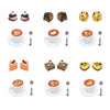 30Pcs Miniature Food, 1:12 Scale Miniature Kitchen Accessories Set, Miniature Coffee Mugs Forks Cakes Dessert Model for Mini House Bakery Store