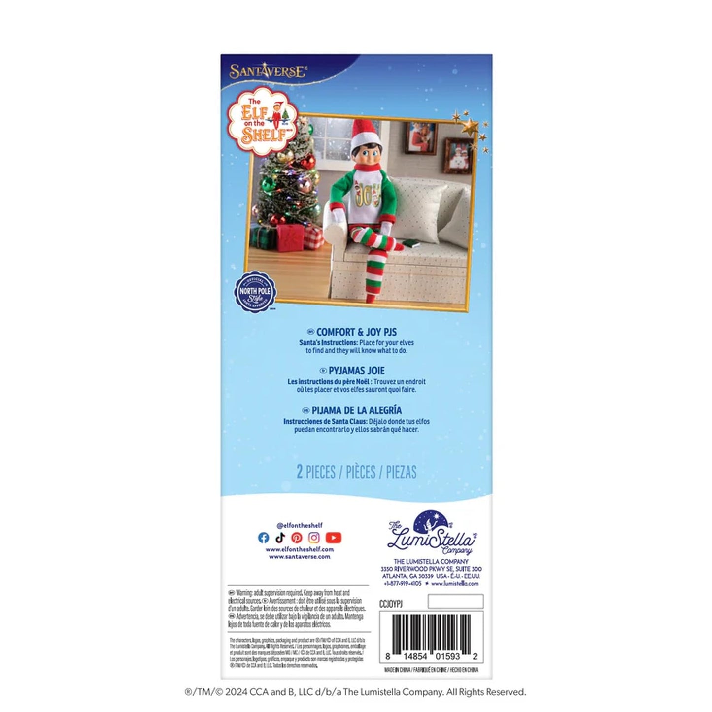 Elf on the Shelf Comfort & Joy PJ's Outfit Accessory - Pajamas Only, Elf NOT Included