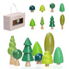 Wooden Tree Toy Pack of 8 Wood Miniature Tree Set Various Sizes Natural Wooden Trees Mini Trees for Home Decor and Crafts Garden Accessories Creative