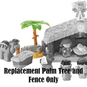 Replacement Tree with Fence for Fisher-Price Little People Deluxe Christmas Story, Nativity Playset ~ J2404