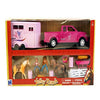 Pink Pick Up Truck & Trailer Horse Set