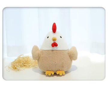 YUKOUQIAN Chicken Stuffed Animal Chicken Plush Doll Toy 8 inch for Girls Christmas (Chicken)