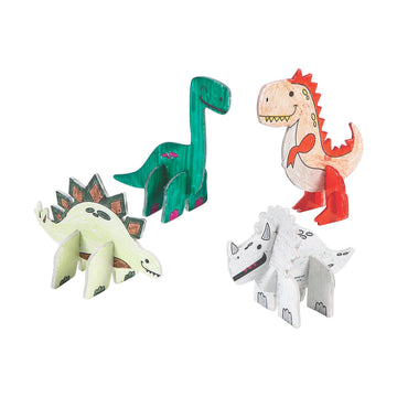 Fun Express CYO Foam Mini Dinosaur Craft Kits - VBS Vacation Bible School Supplies/Decor - 48 Pieces