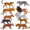 ZAGA Toys Jungle Cat Holiday Bundle | Lions, Tigers, Jaguars & Cheetahs | Lifelike Wildlife Figurines for Imaginative Play & Display | Seasonal Animal