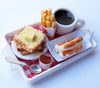 ThaiHonest Dollhouse Miniature Food Set Pancake,French Fries and Coffee Collectibles
