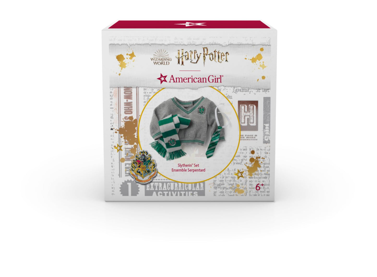 American Girl Harry Potter 18-inch Doll Slytherin Outfit with Sweater, Tie, and Scarf Featuring House Crest, For Ages 6+