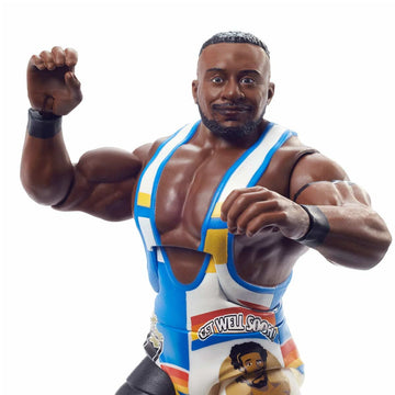 WWE Big E Royal Rumble Elite Collection Action Figure with Accessory & Jimmy Hart Build-A-Figure Parts, 6-inch Posable Collectible Gift for WWE Fans